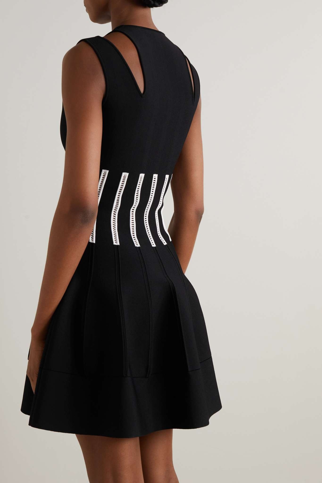 Cutout stretch-knit mini dress - 3