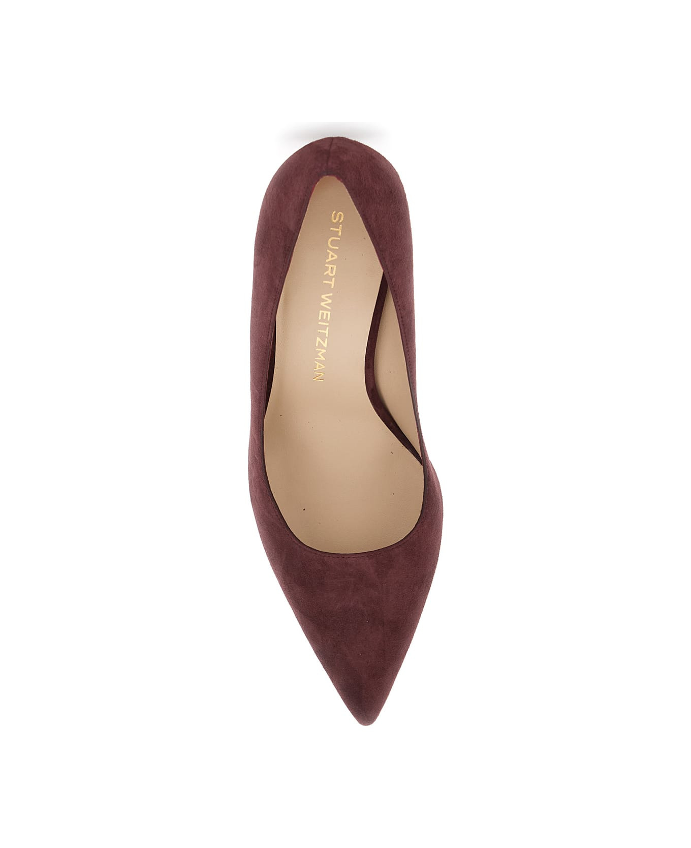 Bordeaux Pumps With Pointed Toe And High Stiletto Heel In Suede Woman - 4