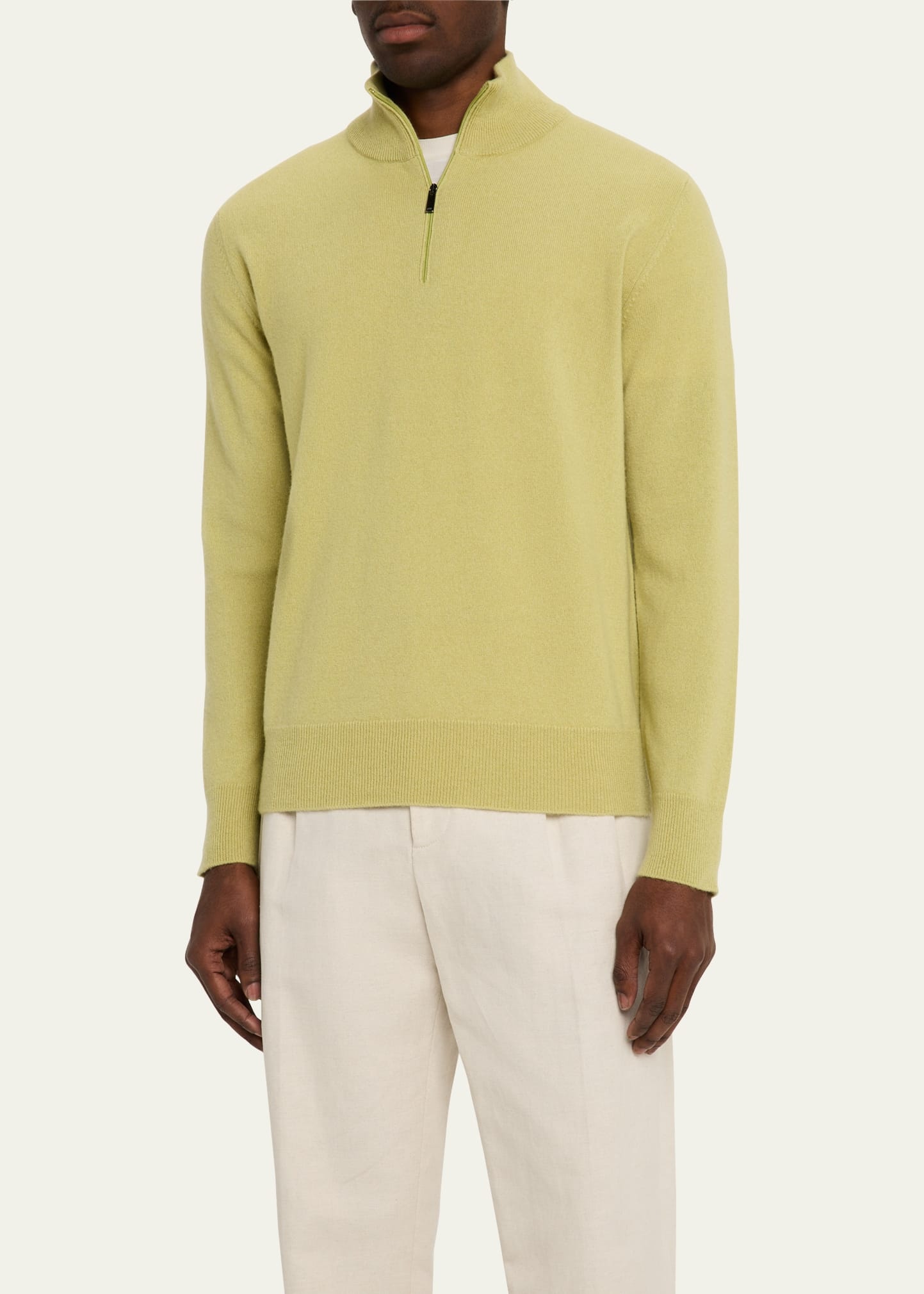 Men's Cashmere Half-Zip Sweater - 4