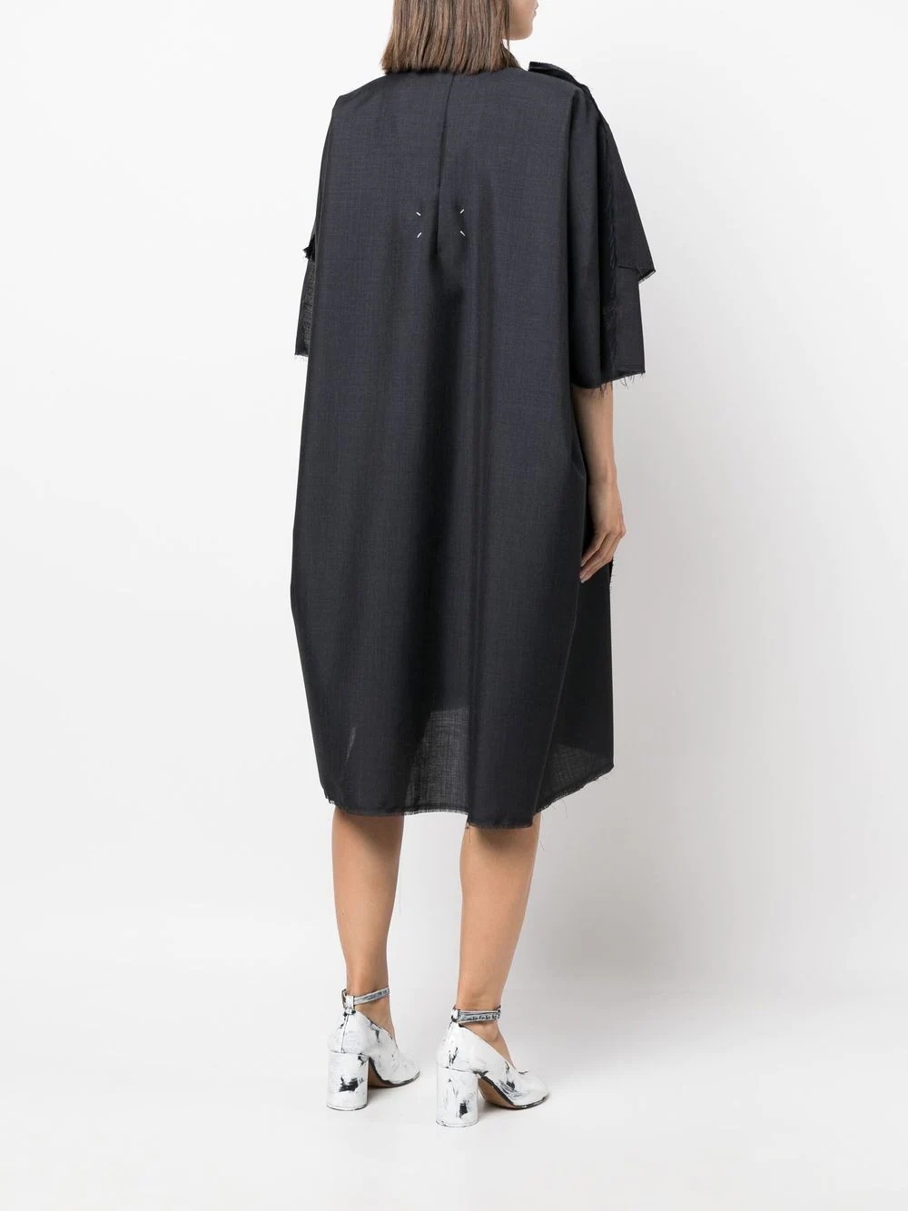 raw-cut oversize dress - 4