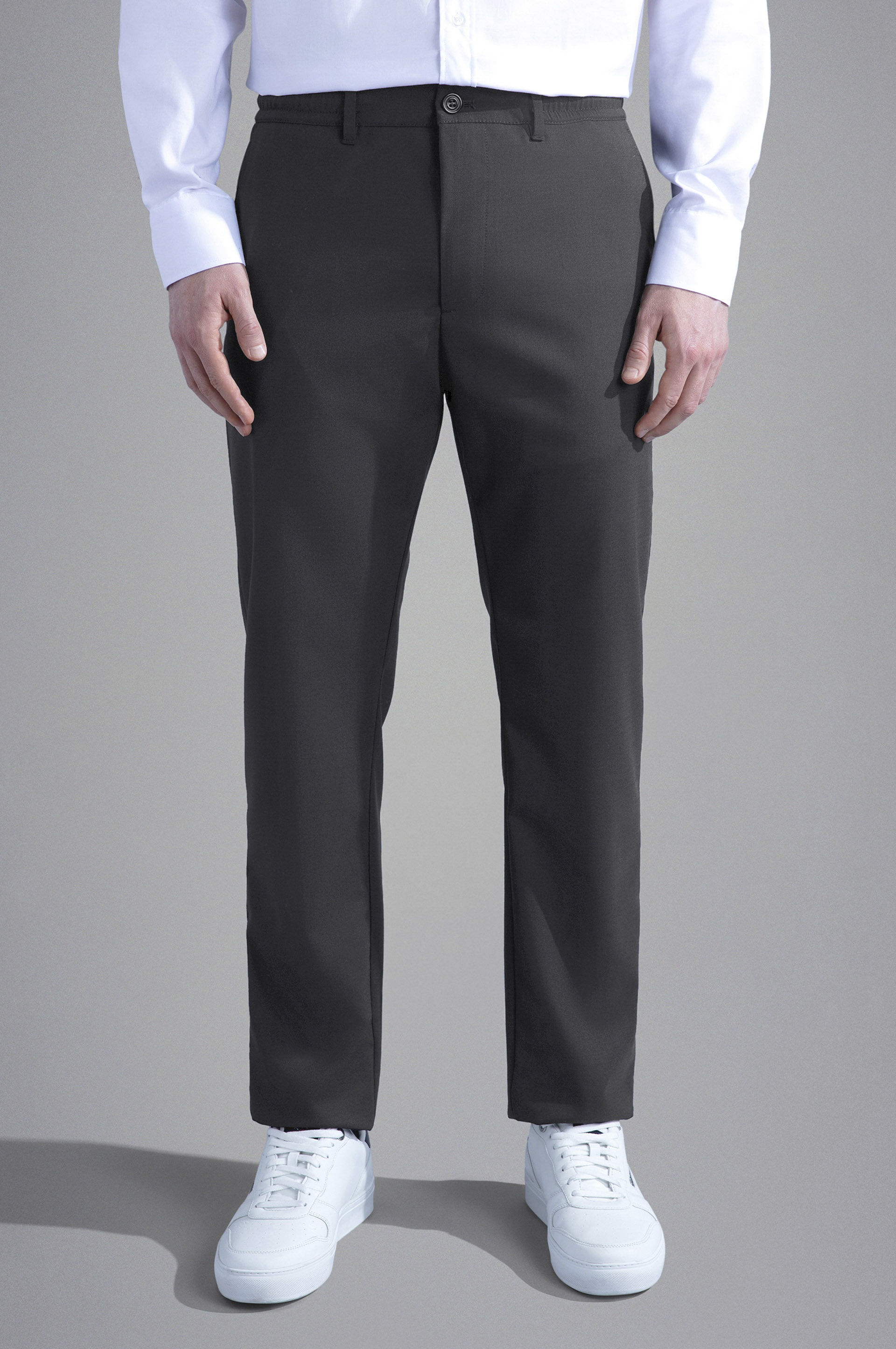 WOOL TECHNICAL FABRIC TROUSERS - 6