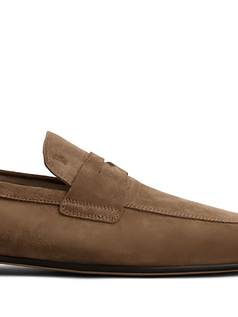 Tod's penny-straps suede loafers outlook