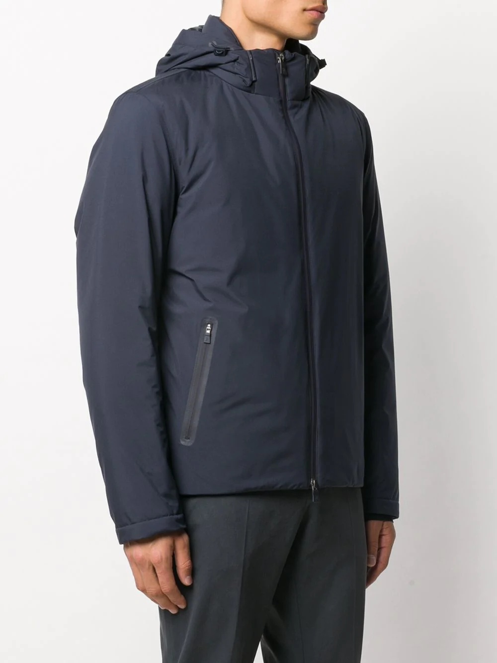 hooded zip-up jacket - 3