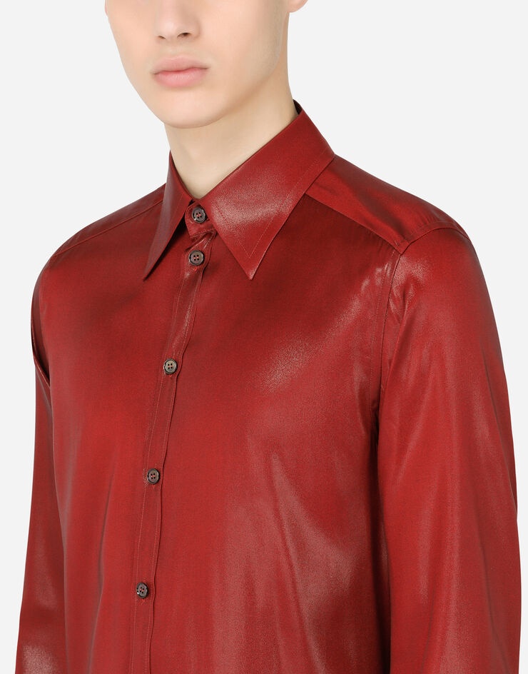 Laminated silk shirt - 4