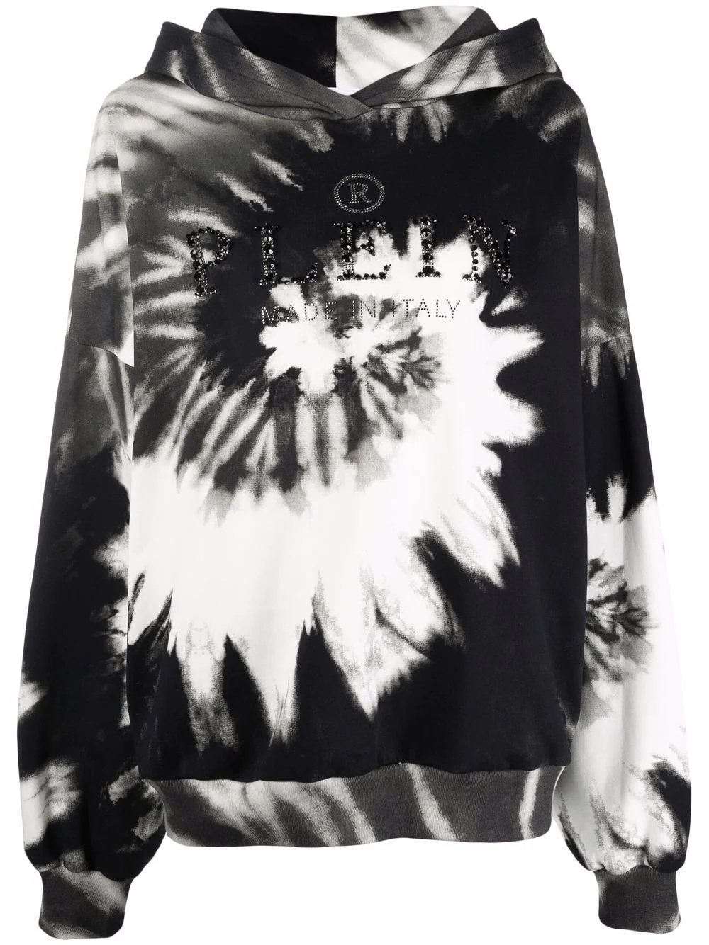 tie dye print hoodie - 1