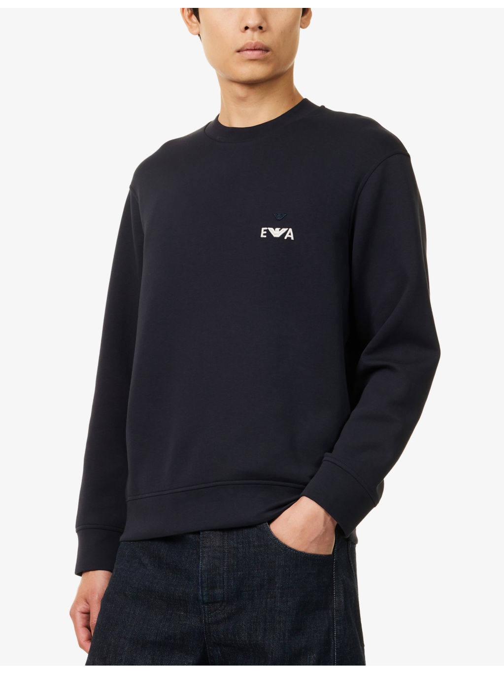 Embroidered-Logo Crewneck Cotton-Jersey Sweatshirt - 3