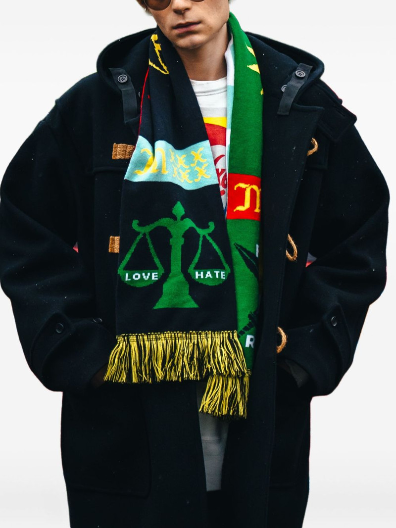 fringe graphic scarf 3