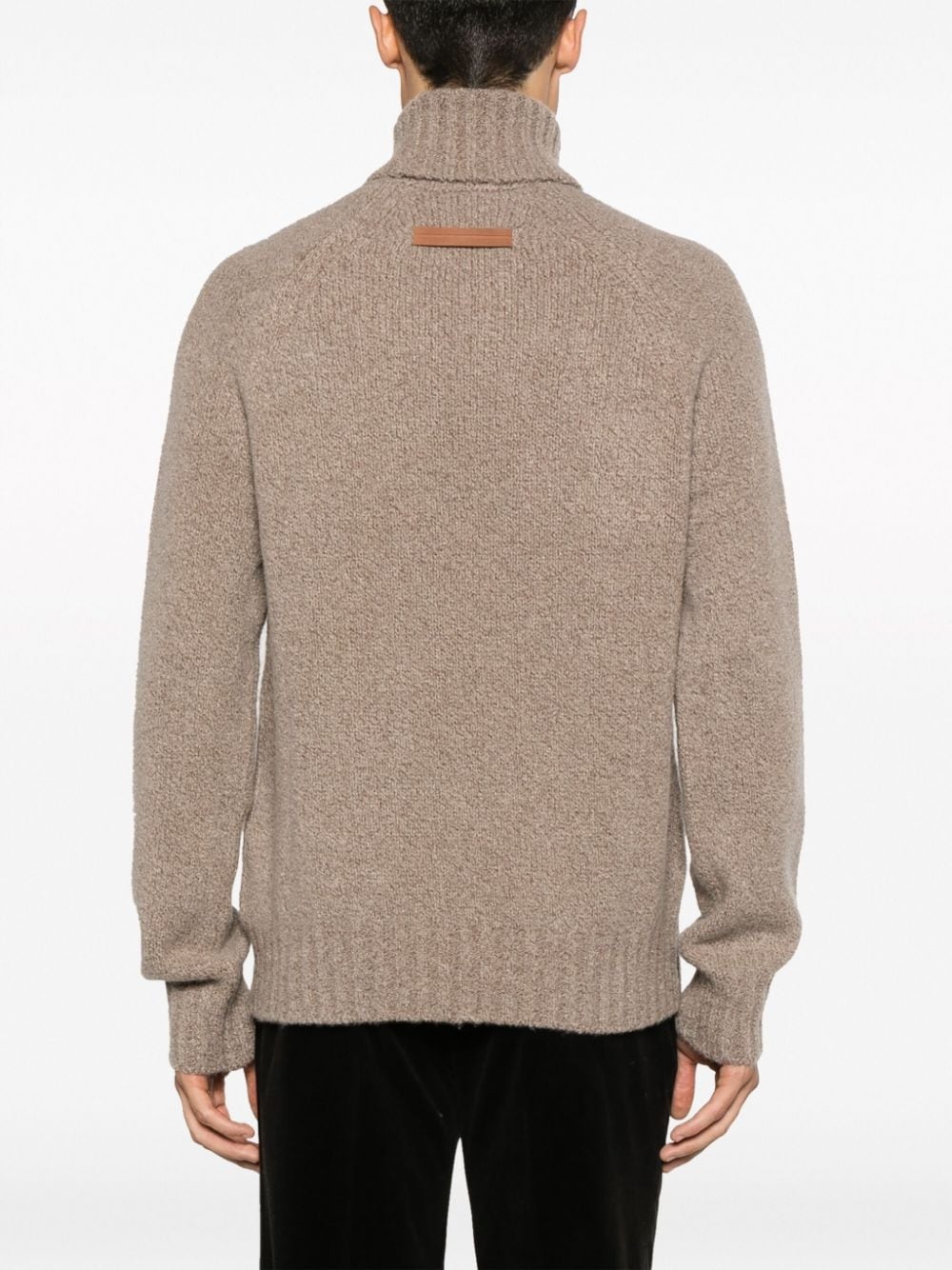 roll-neck wool-blend jumper - 4