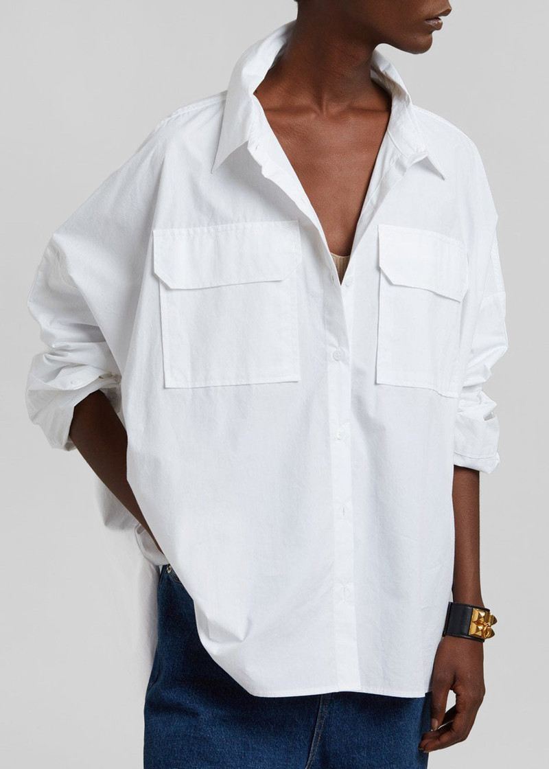 Elara Oversized Shirt - Optic White 5