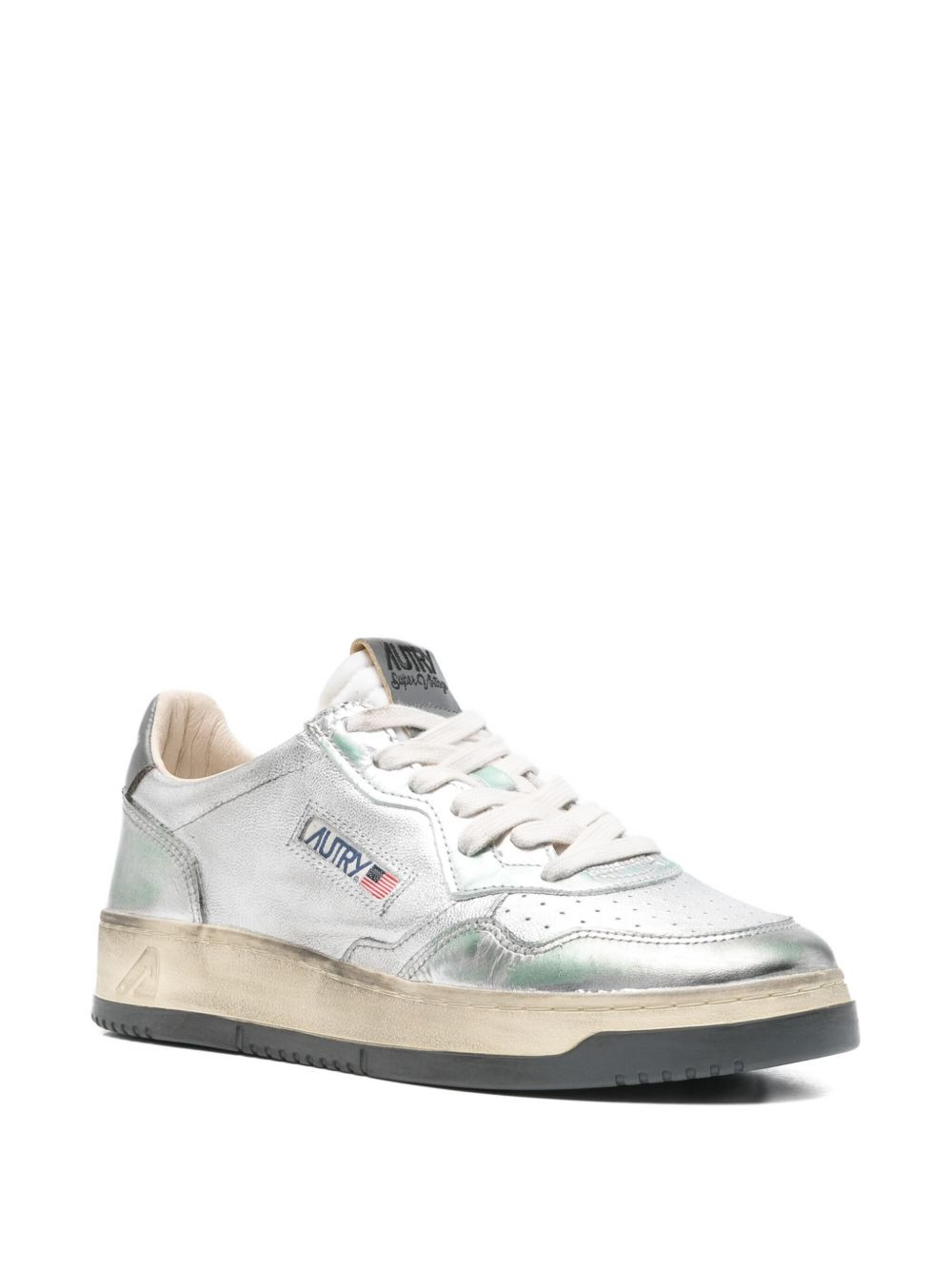 Sper Vintage metallic leather sneakers - 2