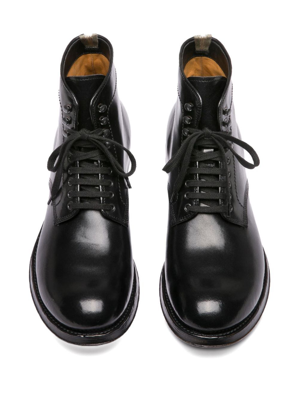 lace-up leather boots - 5
