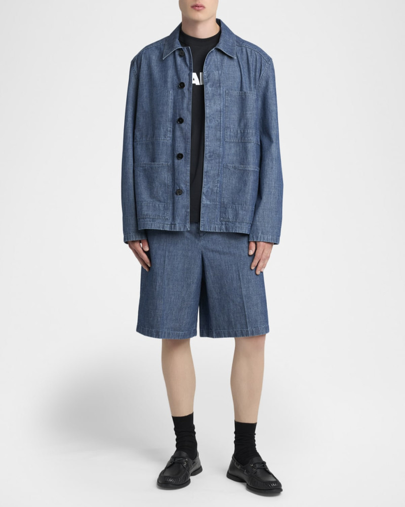 Jil Sander Men & apos;s Oversized-Fit Denim Bermuda Shorts outlook