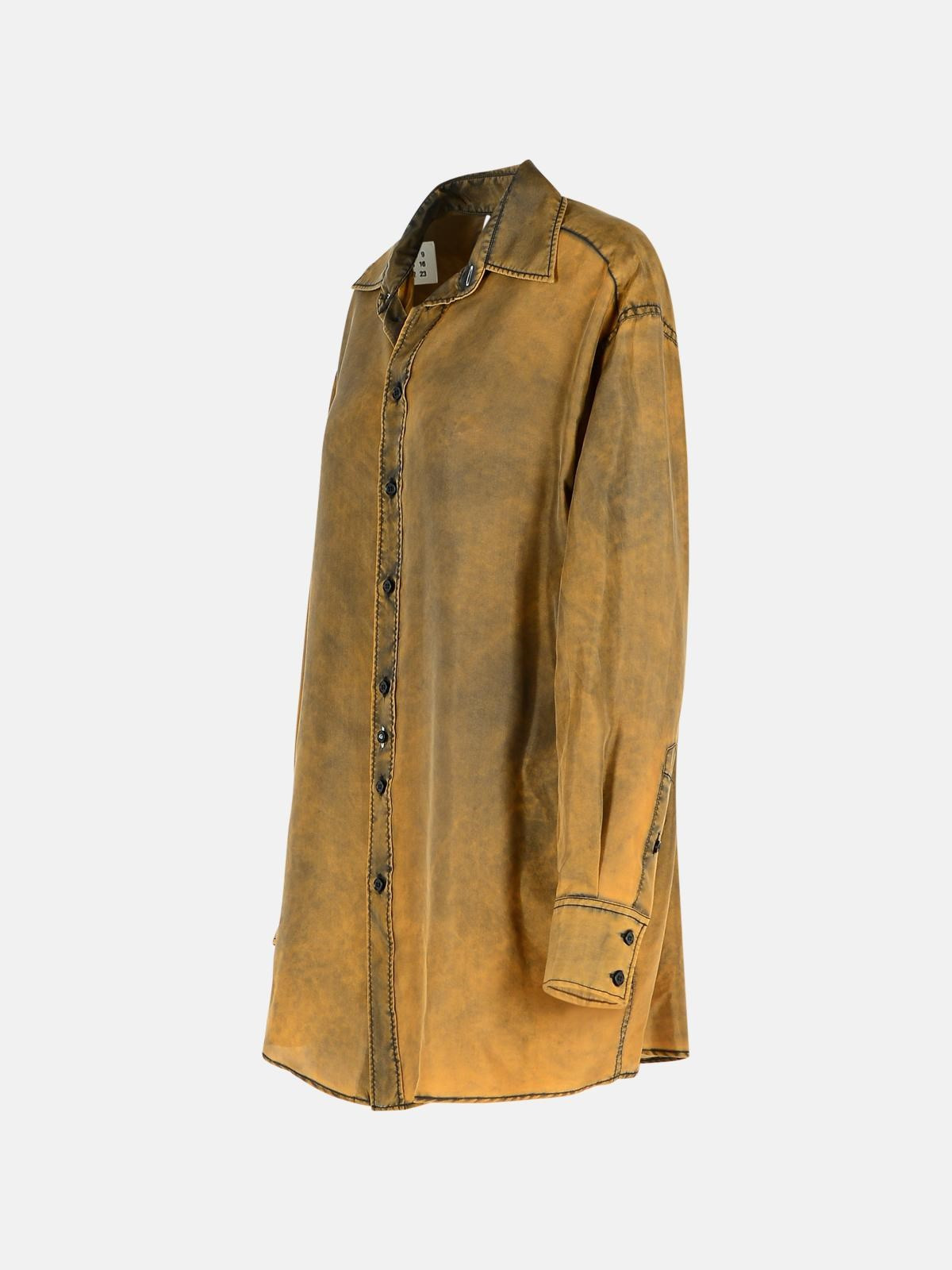 'TIE DYE' BROWN SILK SHIRT - 2