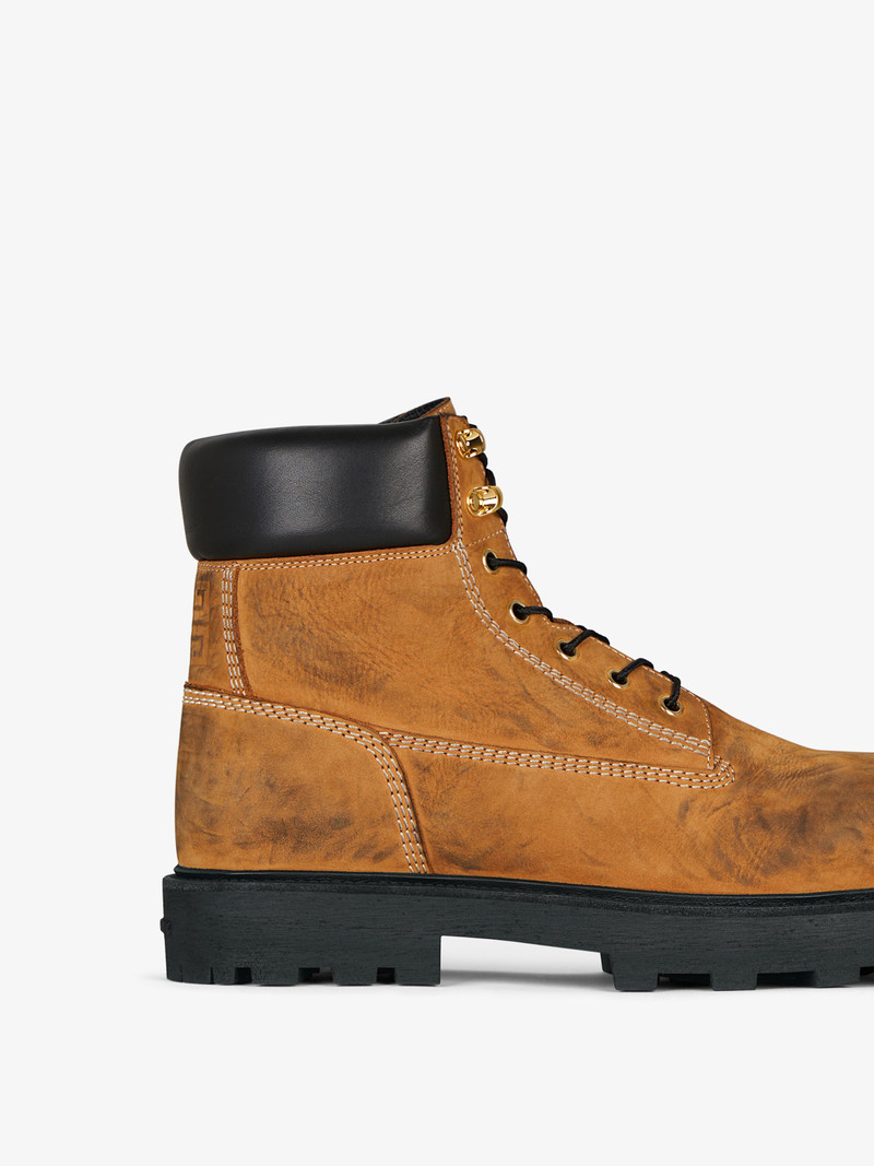 SHOW ANKLE WORKBOOTS IN NUBUCK WITH USED EFFECT 4