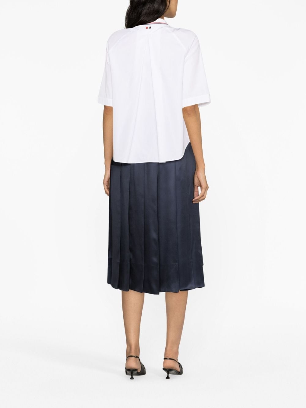 Box pleat cotton shirt - 4