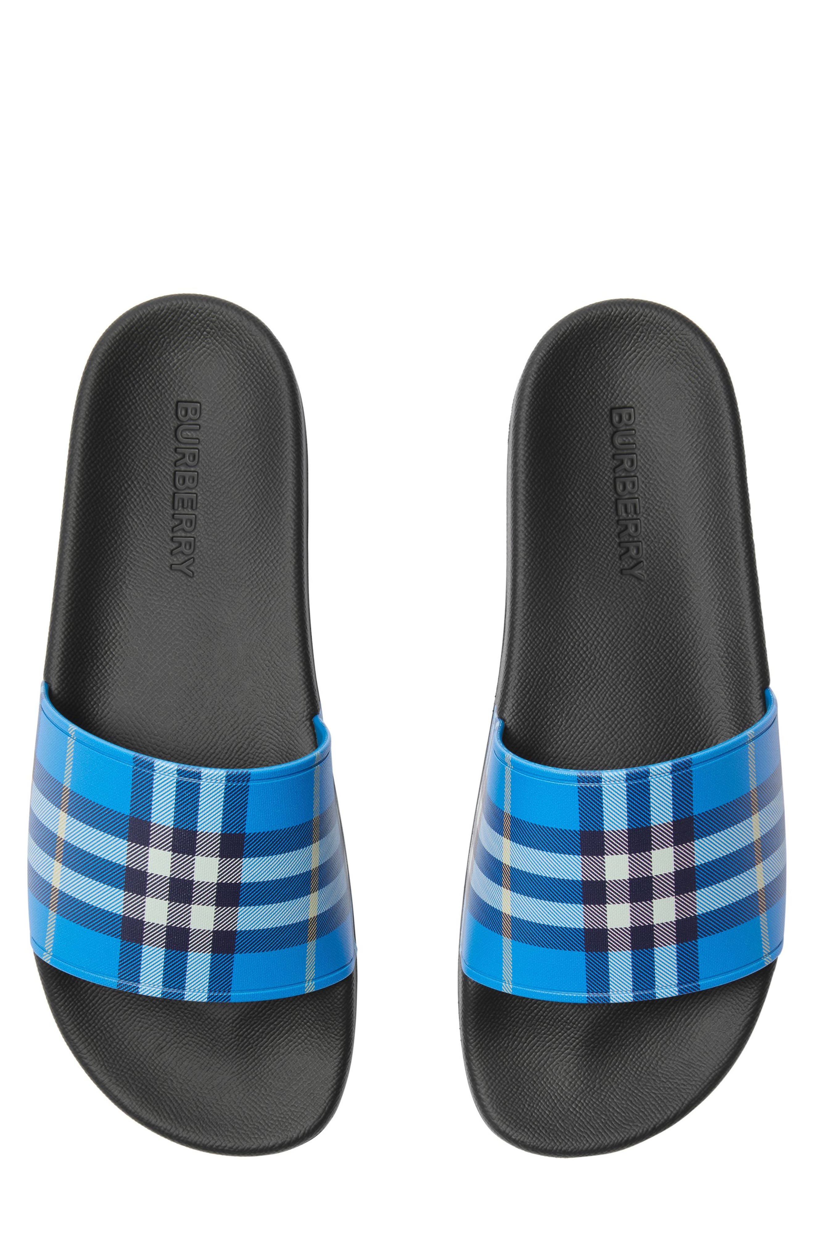 burberry Check Sport Slide in Hyacinth at Nordstrom - 4