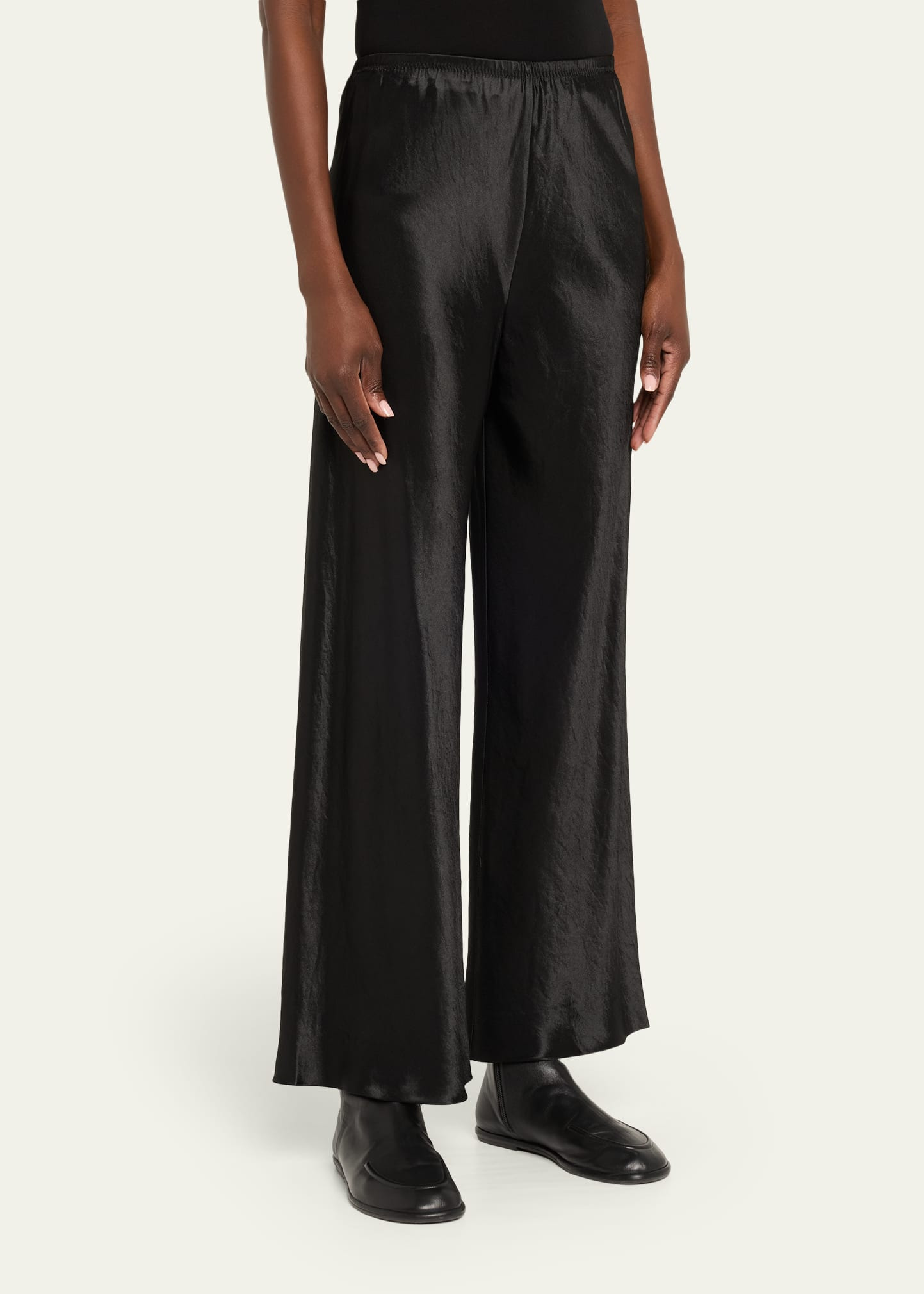 Bias-Cut Satin Trousers - 4
