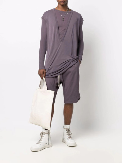 Rick Owens drawstring drop-crotch shorts outlook