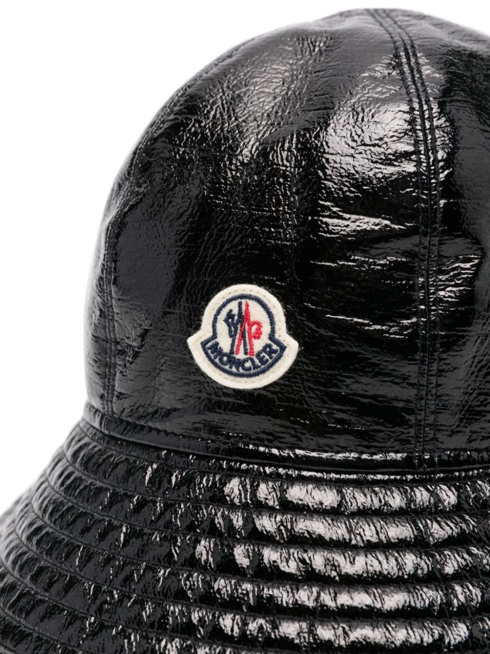 logo-patch high-shine bucket hat - 2