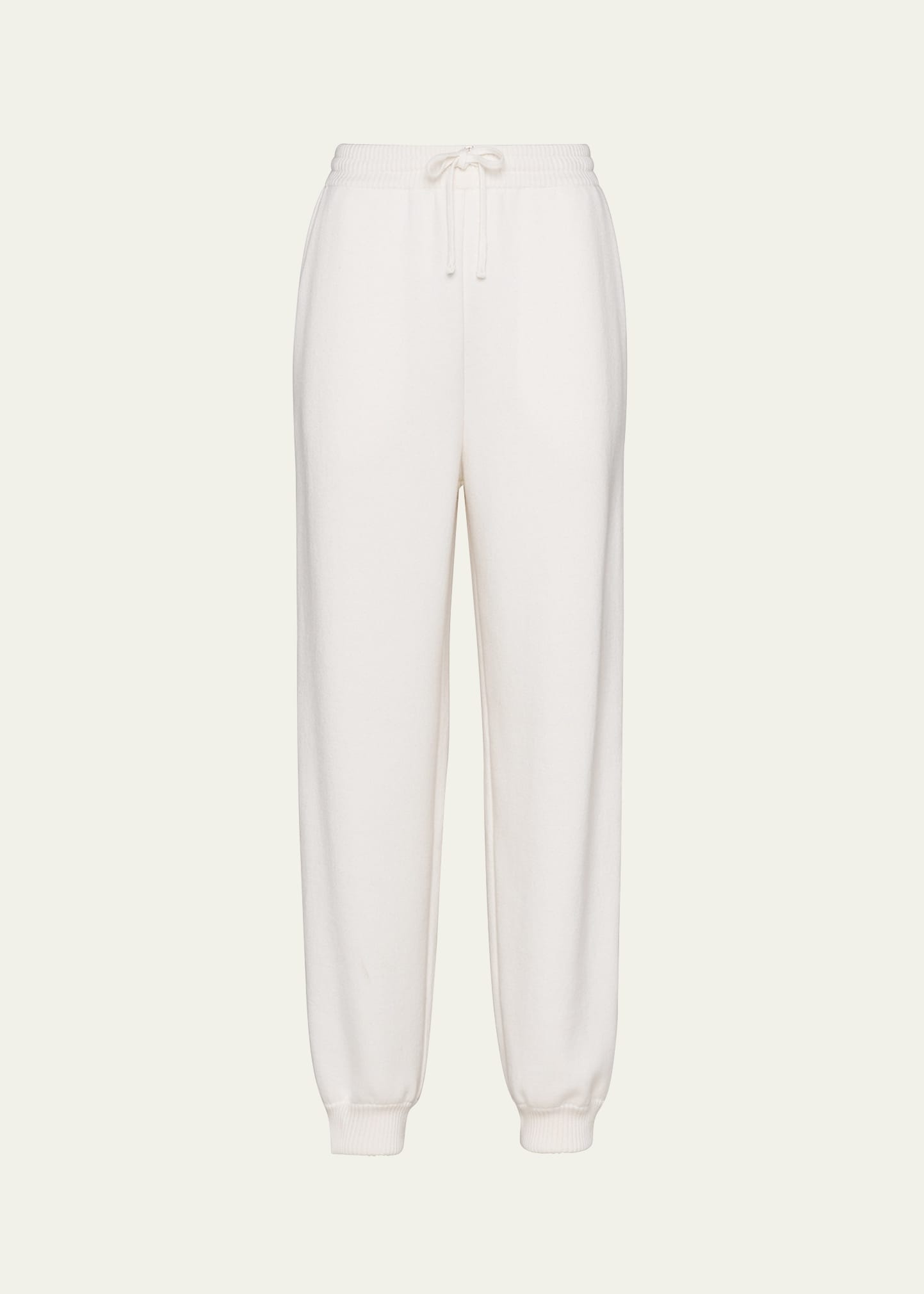 Cashmere Jogger Pants with Logo Detail - 1