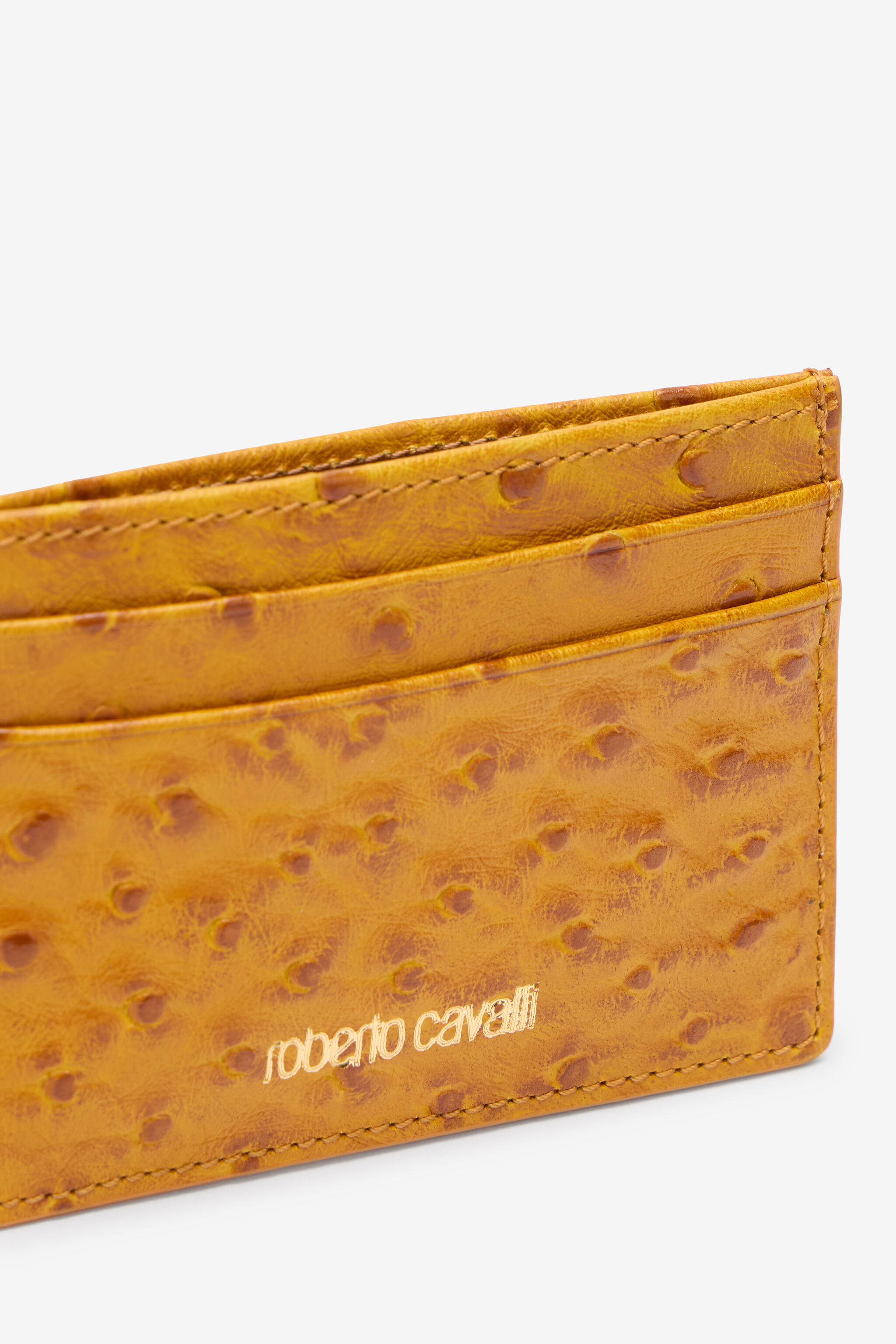 Ostrich-Effect Flat Card Holder - 3