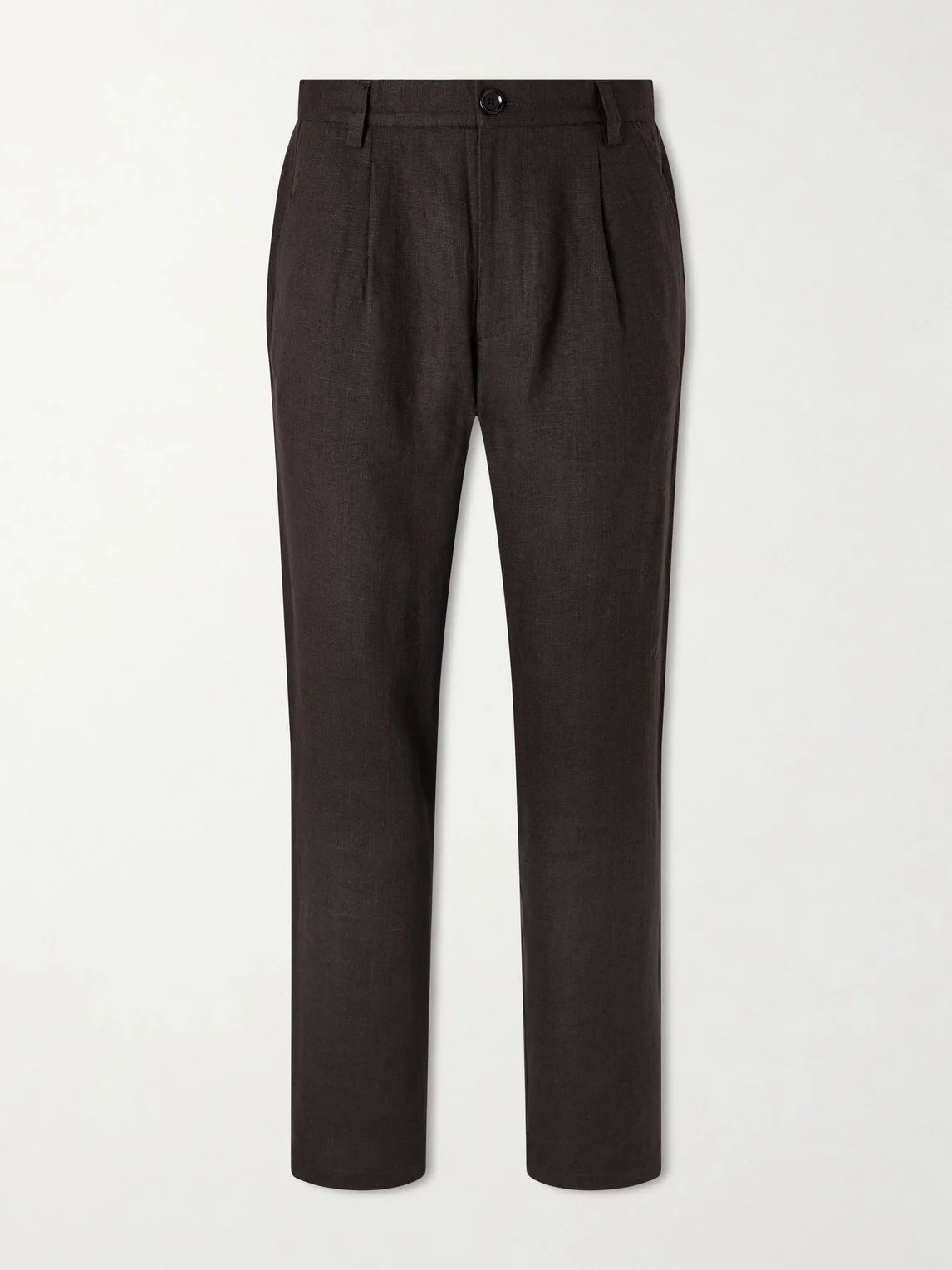 Coney Straight-Leg Pleated Linen Suit Trousers - 1