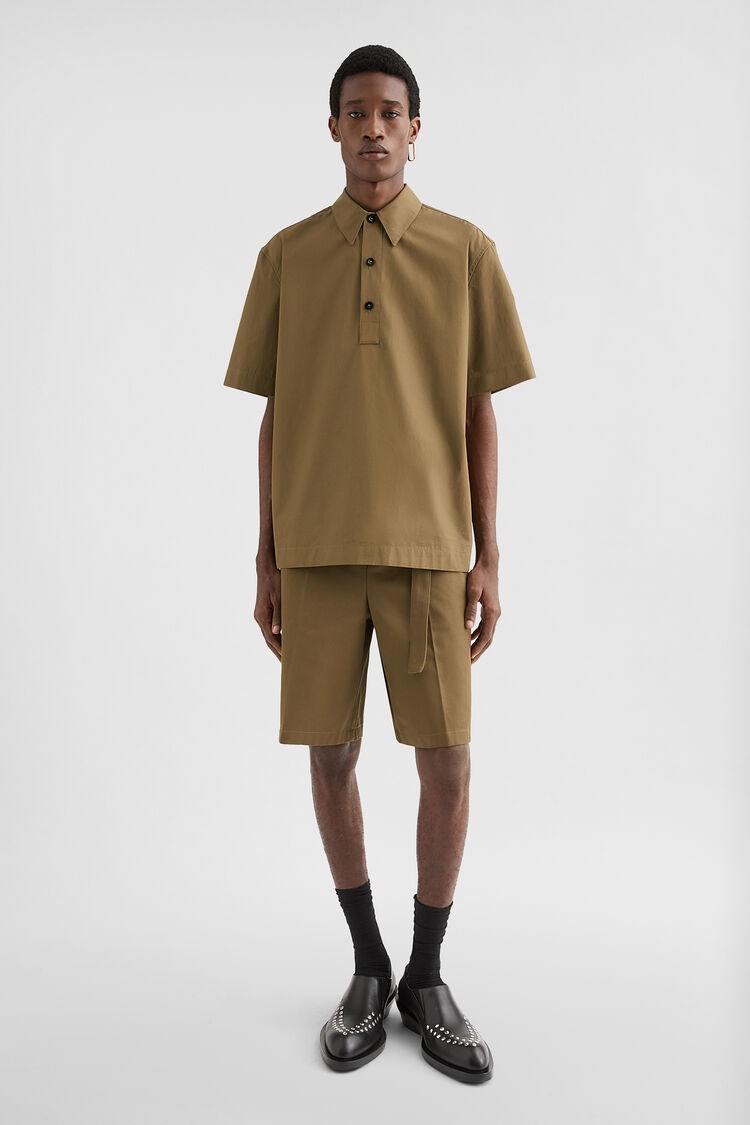Cotton Taffeta Polo Shirt - 1