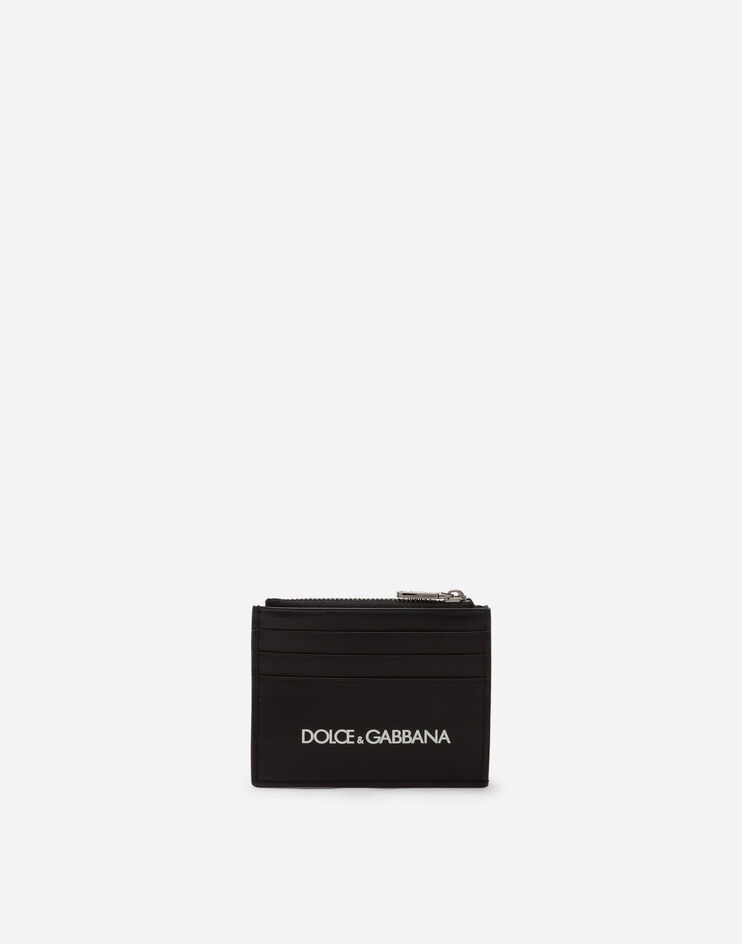 Calfskin card holder with printed logo - 1