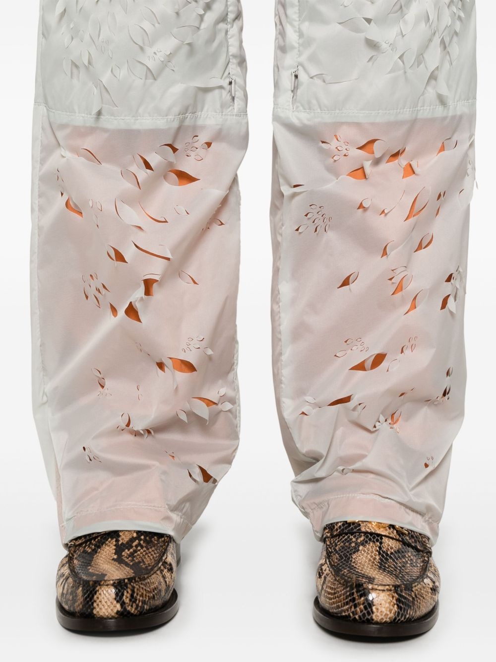lasered-petals trousers - 5