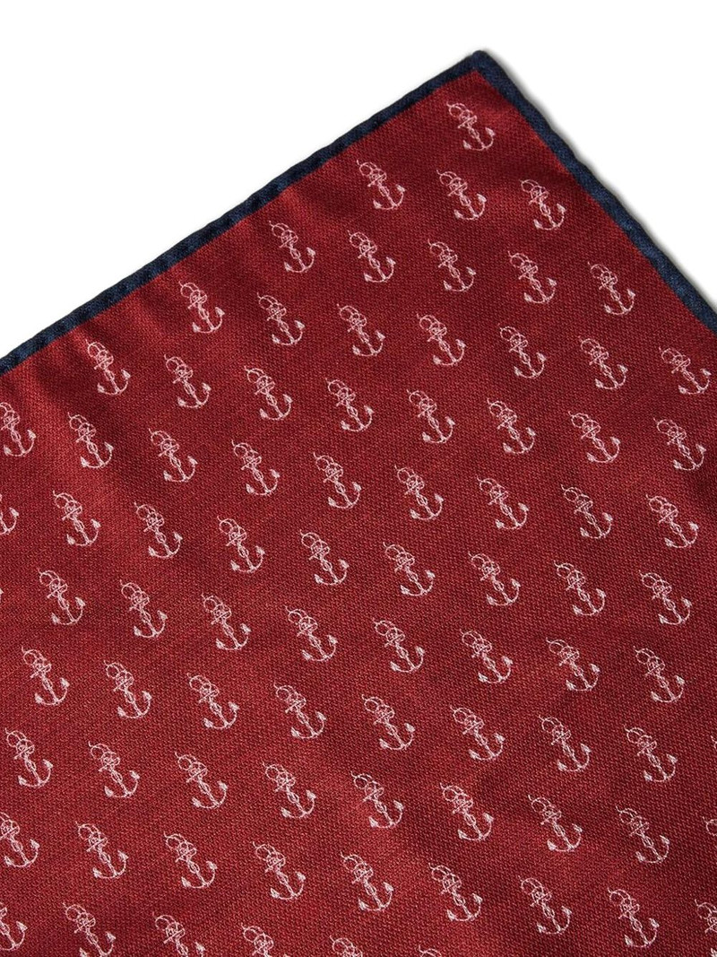 Brunello Cucinelli anchor-print handkerchief outlook