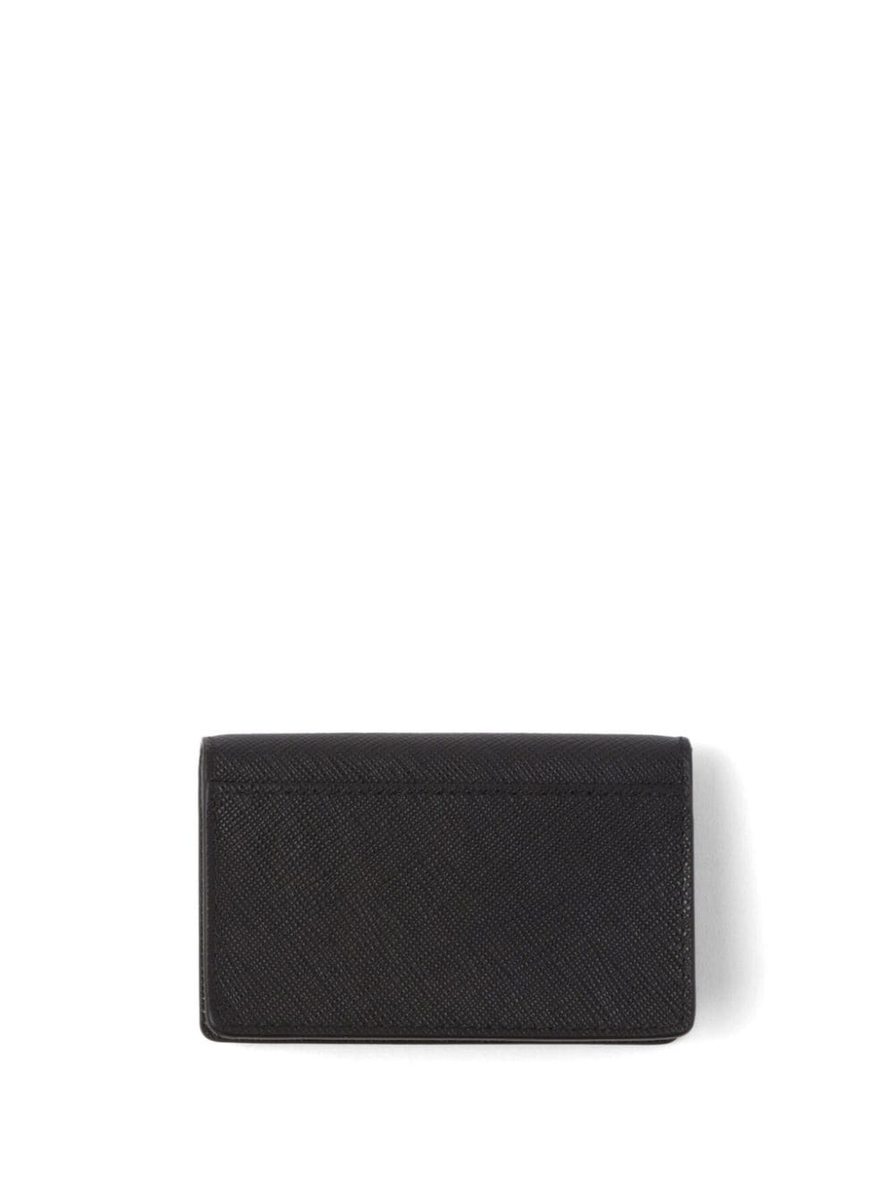 triangle-logo Saffiano leather cardholder - 2
