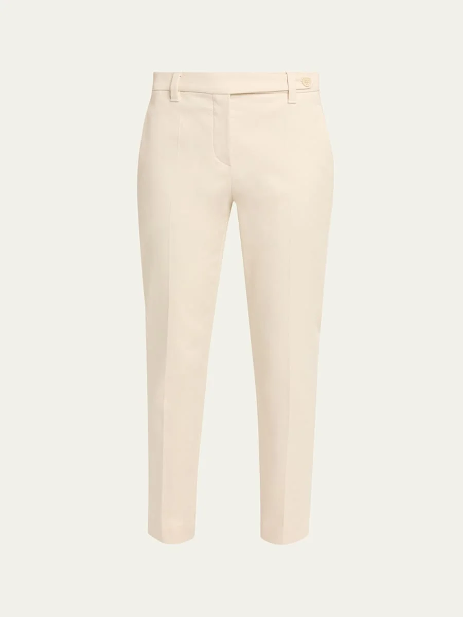 Slim-Leg Cotton Pants - 1