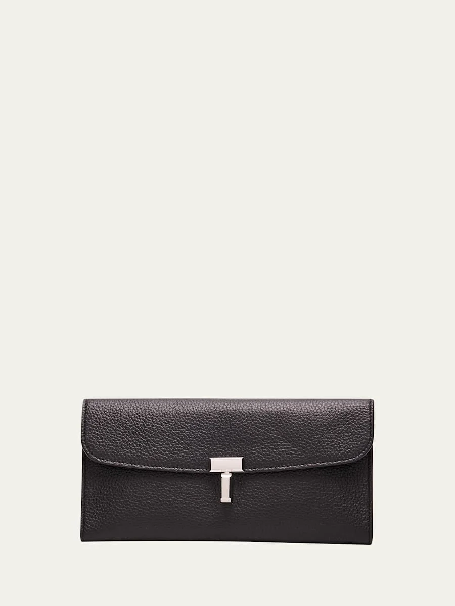 T-Lock Grain Leather Continental Wallet - 1