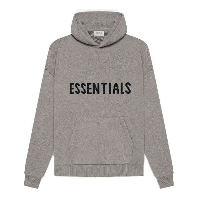 Fear of God Essentials SS21 Knit Hoodie 'Dark Heather Oatmeal' FOG-SS21-617 - 1