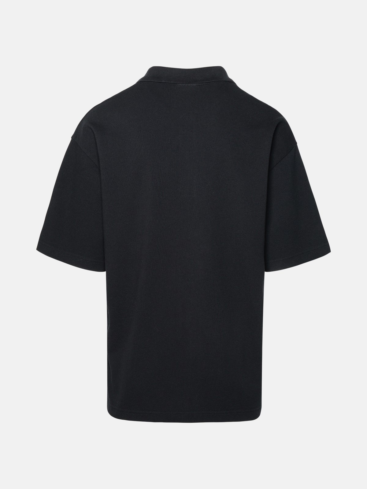 BLACK COTTON POLO SHIRT - 3