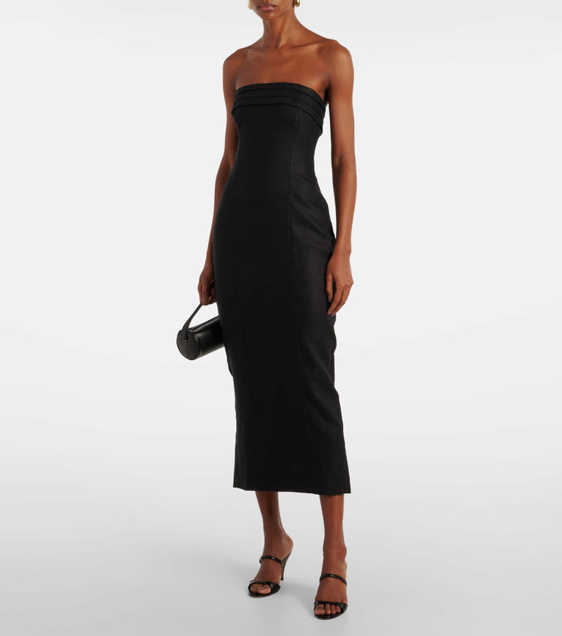FAITHFULL Linen midi dress outlook