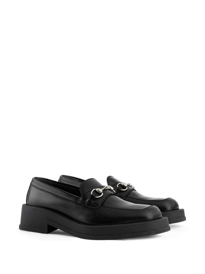 GUCCI Horsebit square-toe loafers outlook