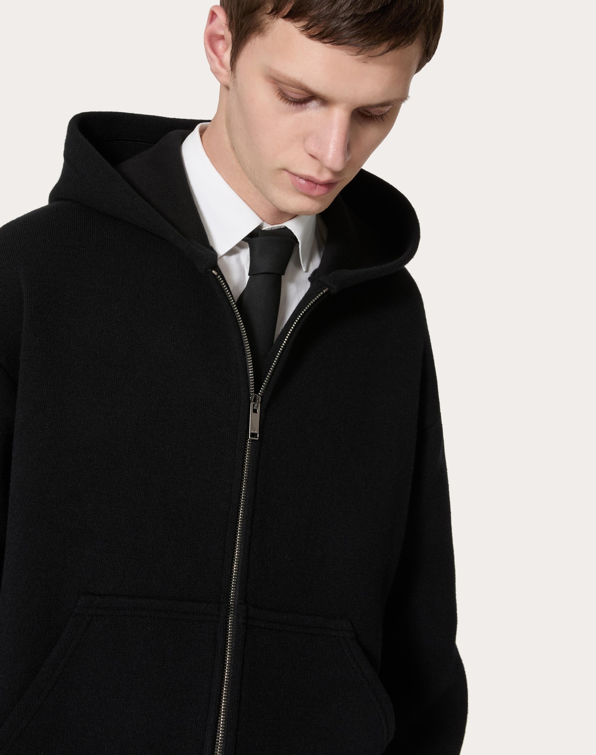 HOODED WOOL SWEATSHIRT - 5