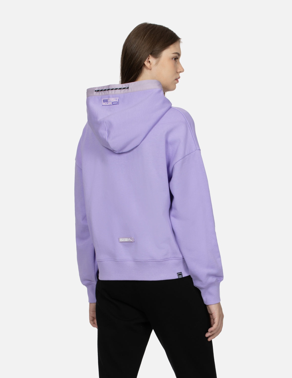 Seagull Print and Embroidery Loose Fit Hoodie - 8