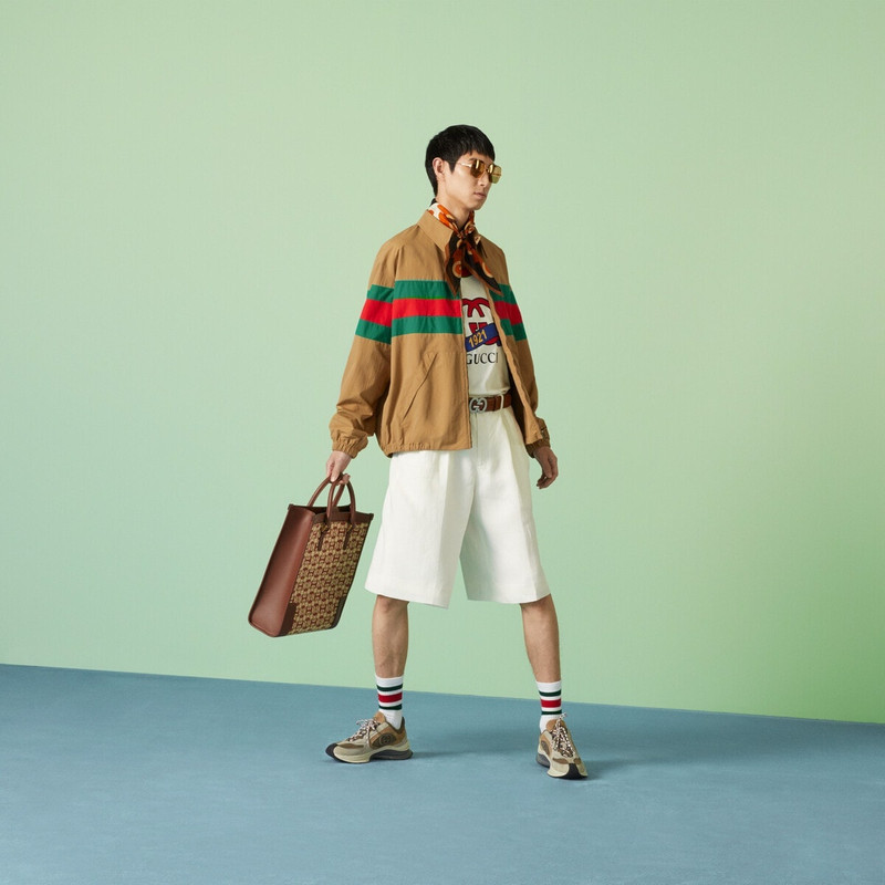 GUCCI Interlocking G 1921 print cotton top outlook