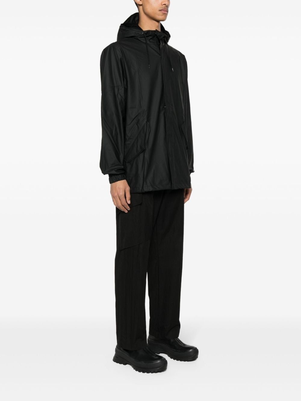 Fishtail drawstring-hood coated parka - 4