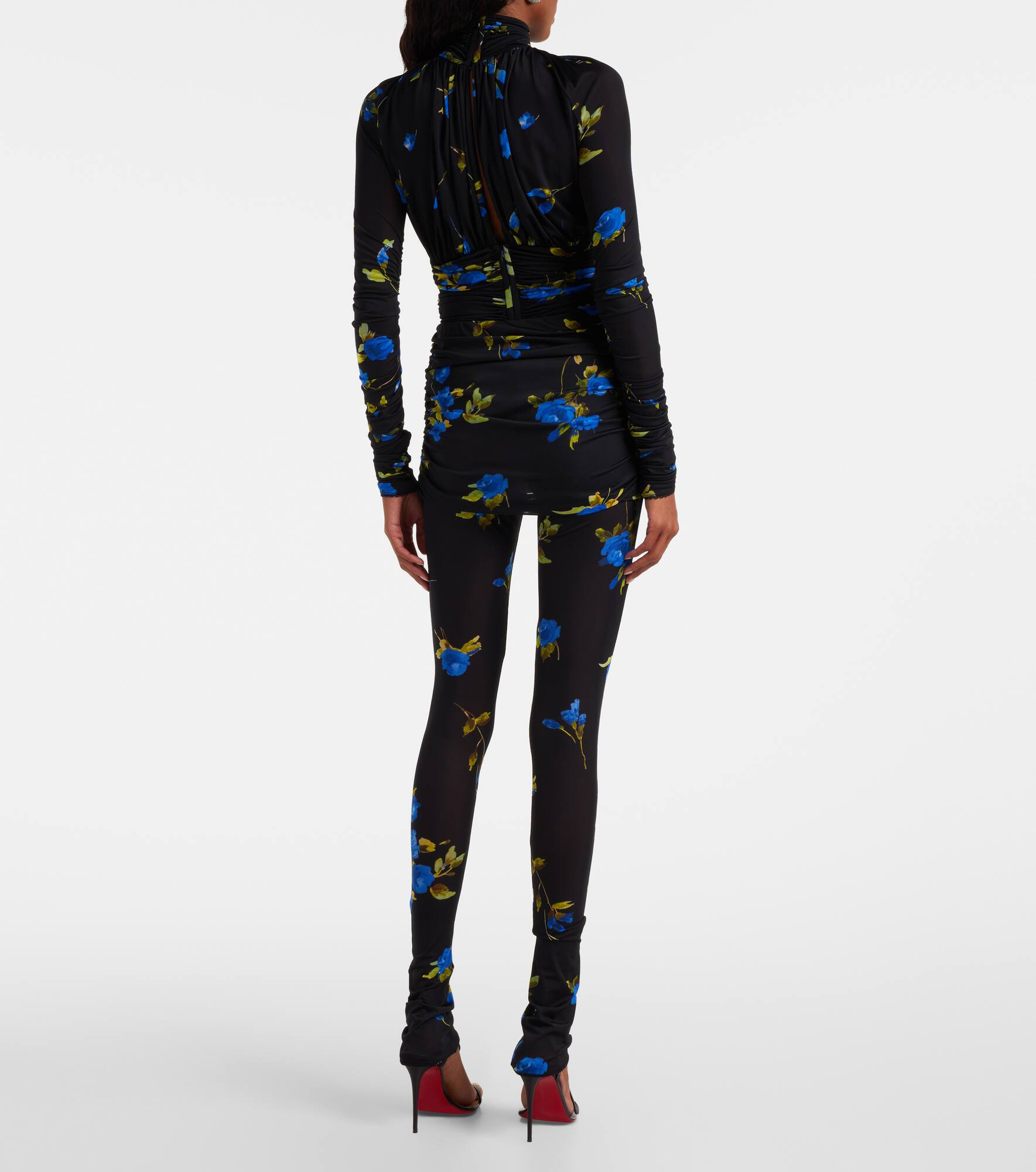 Floral jersey leggings - 3
