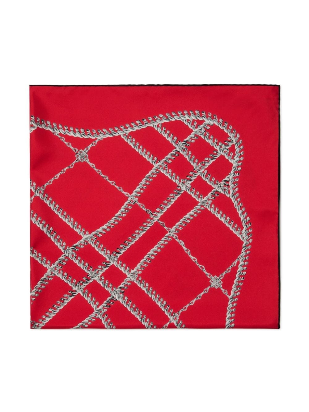 Chain Check-print silk scarf - 3