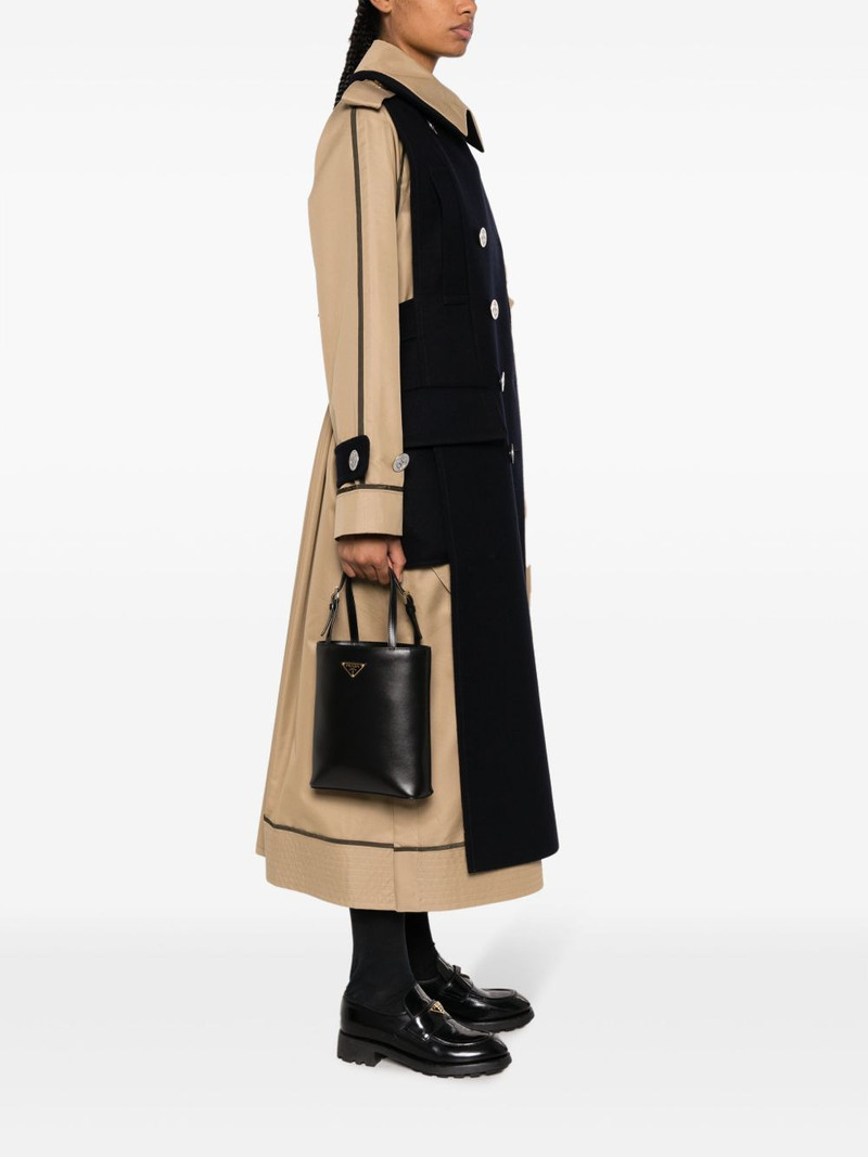 Prada triangle logo-appliqué tote bag outlook
