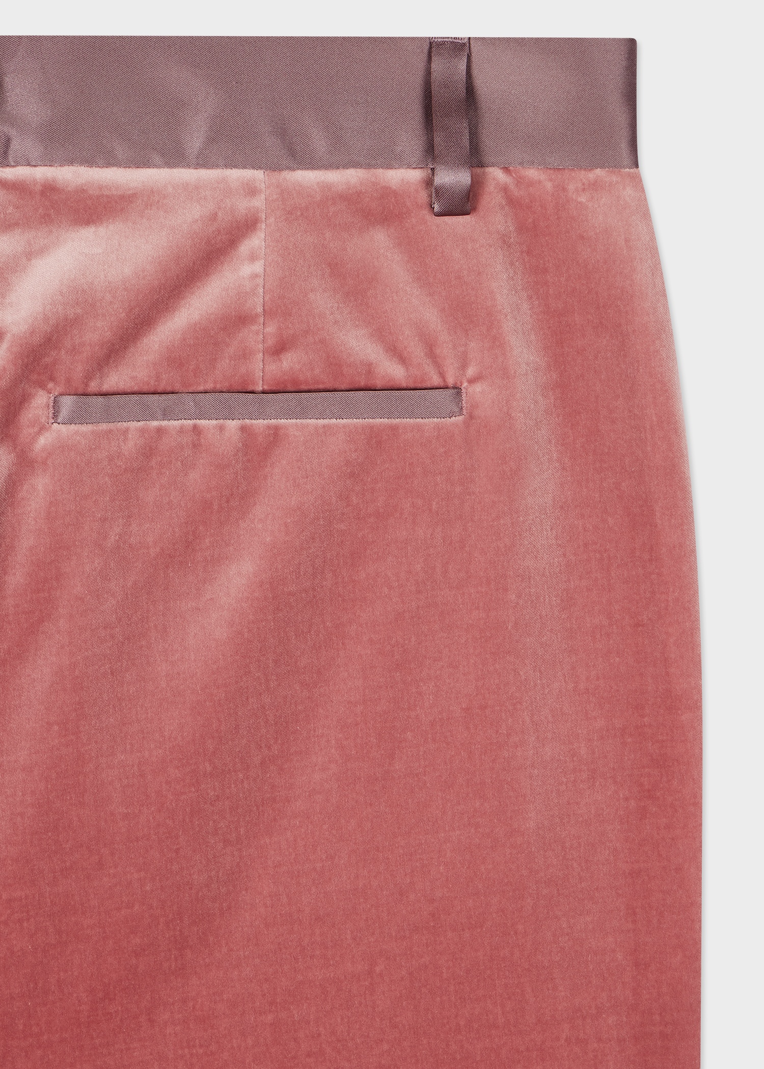Women's Pink Bootcut Velvet Trousers - 2