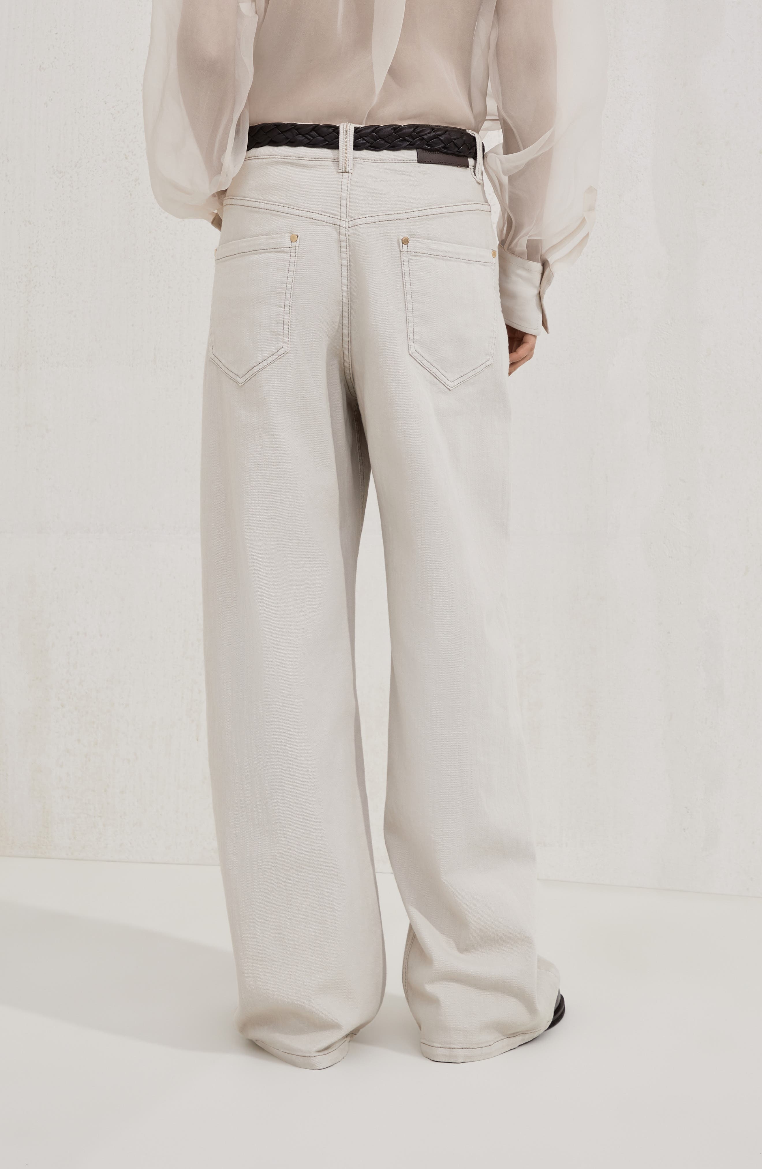 Brunello Cucinelli Loose Barrel trousers in Cool Beige at Nordstrom - 3