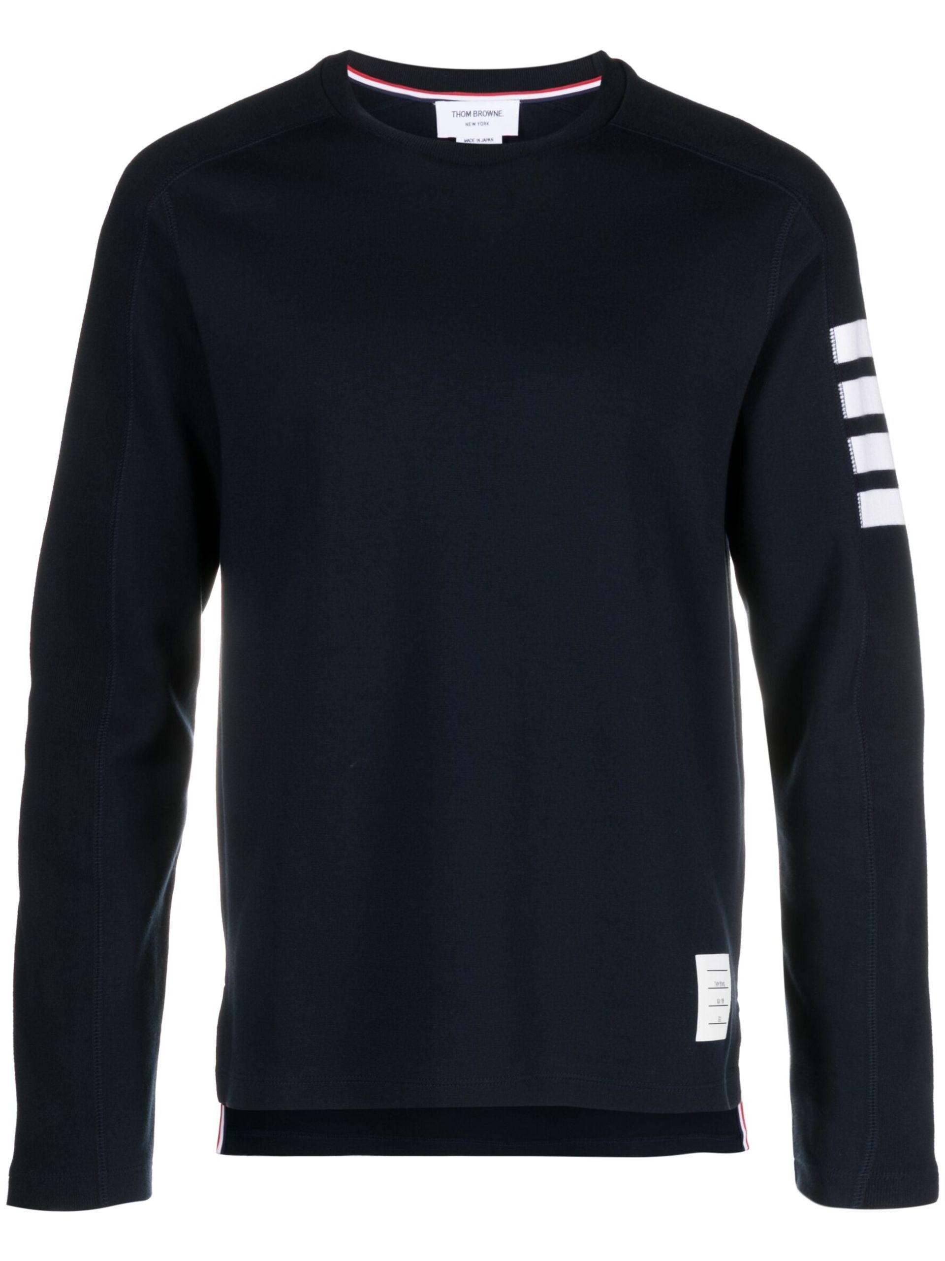 Blue 4-Bar Stripe Cotton Sweatshirt - 1