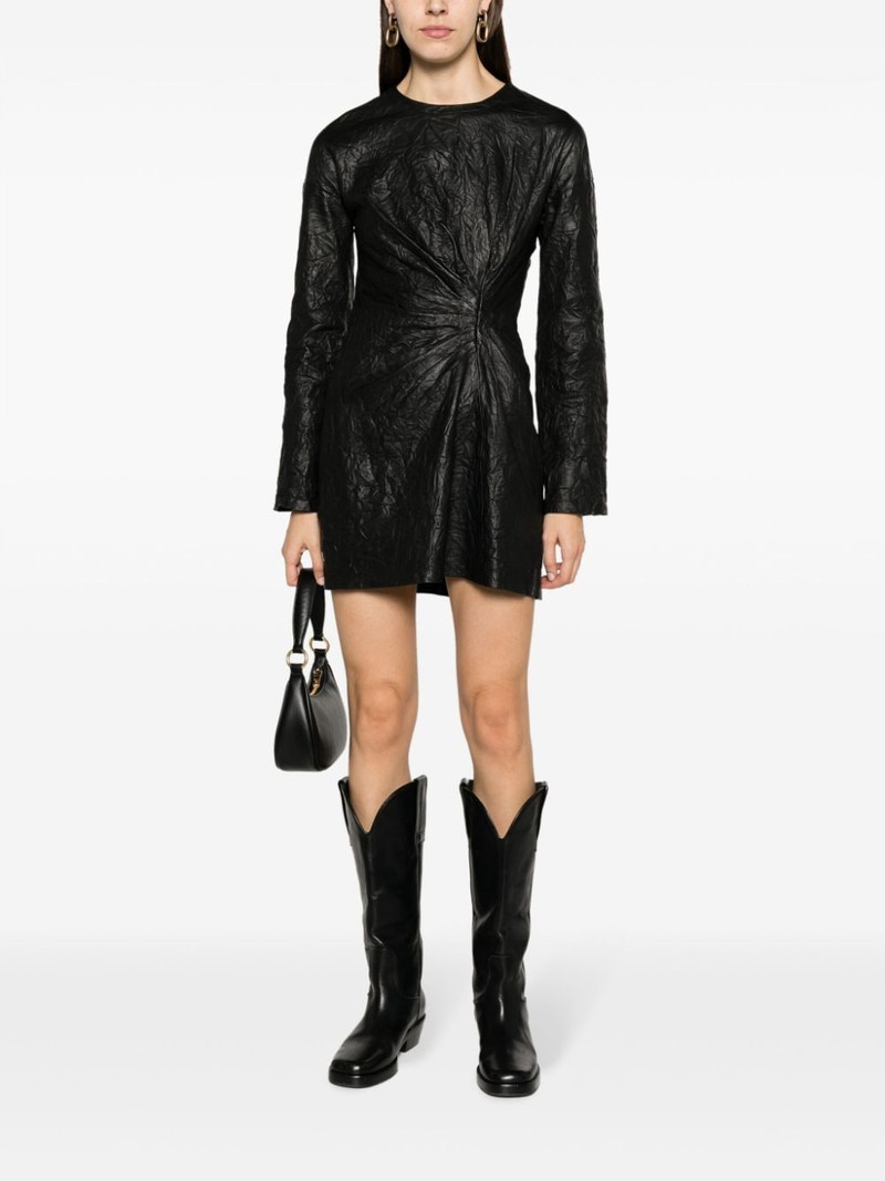 Zadig & Voltaire Rixina gathered leather minidress outlook