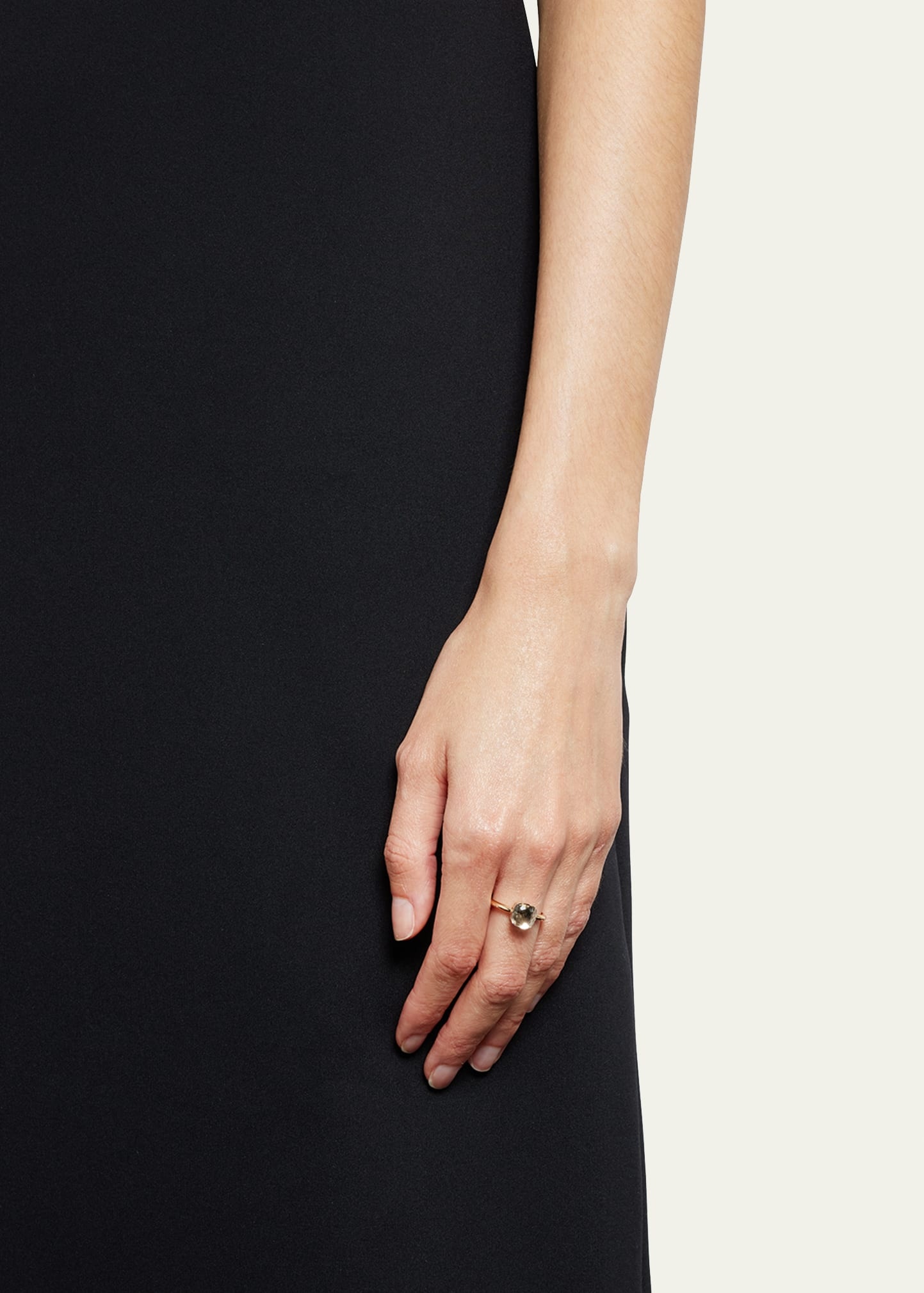 Nudo Petite Rose Gold & White Topaz Ring - 2