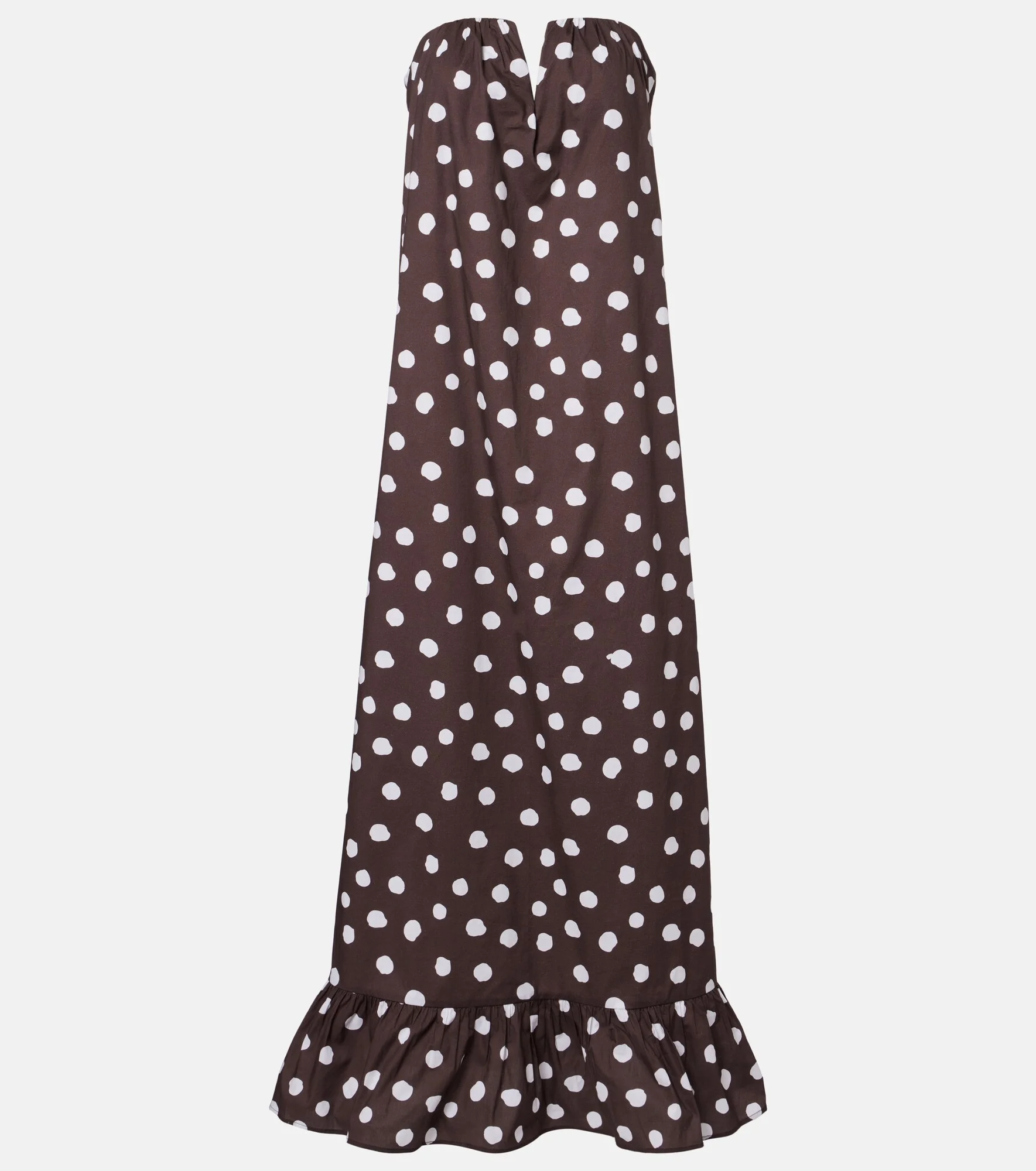Polka-dot cotton-blend maxi dress - 1